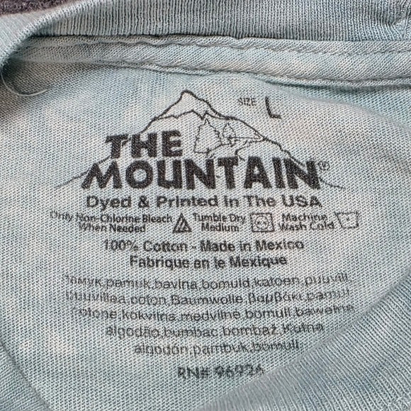 The Mountain Sea Otters Tie Dye T-Shirt Men's Large Jody Bergsma Art 2017 Teal - Picture 4 of 7